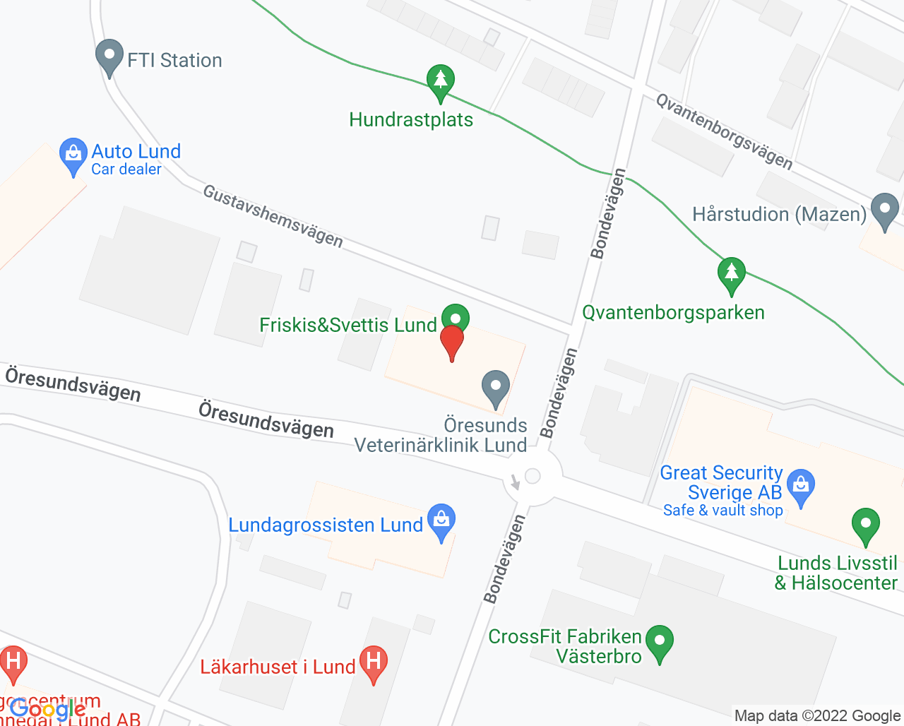 Karta till Friska Fötter