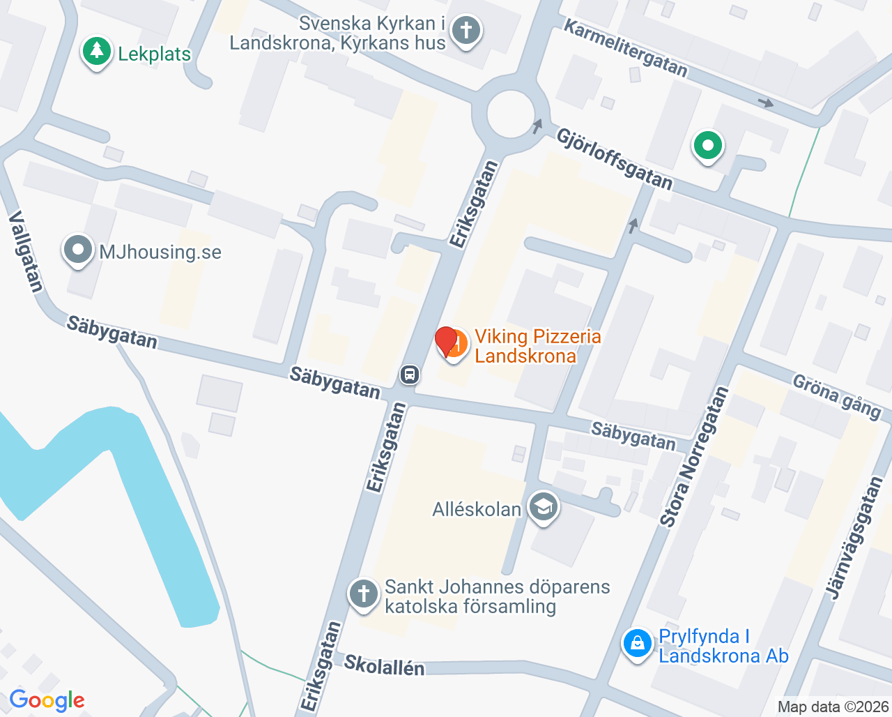 Karta till Audionommottagning Direkt Hörsel Landskrona, Landskrona