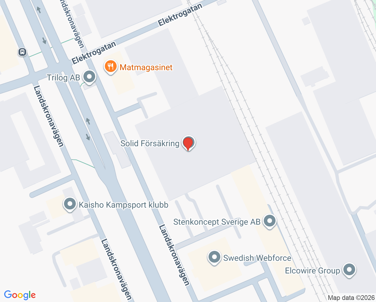 Karta till Myo Fysio Sara Andersson, Helsingborg