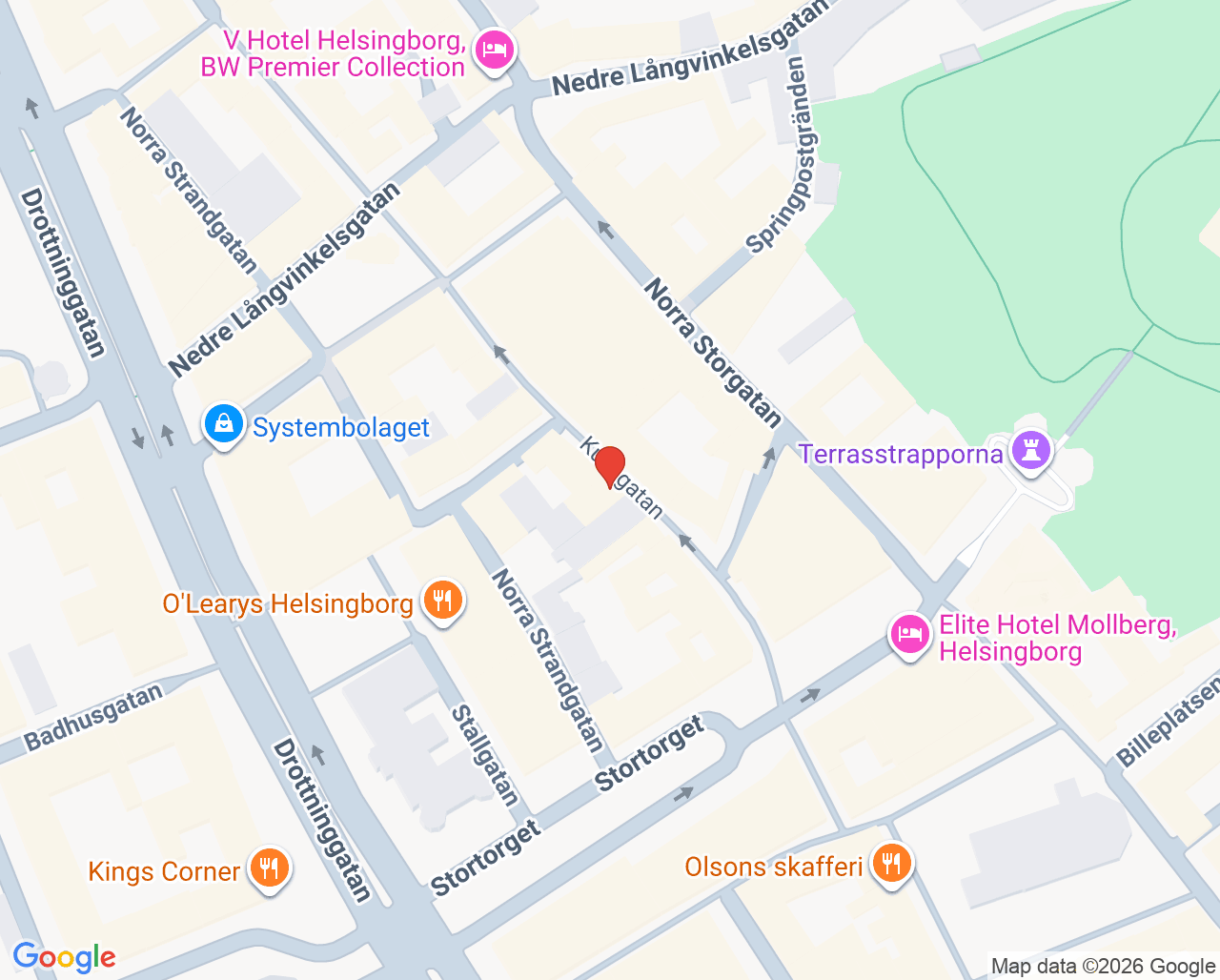 Karta till Aqua Dental Helsingborg Kullagatan