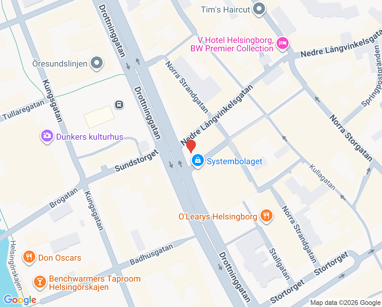 Karta till Helsingborgs Barn- och ungdomstandvård