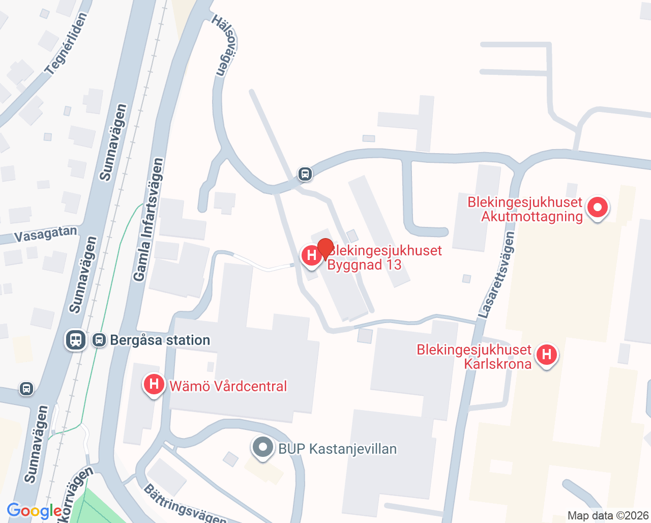Karta till Tolkcentral, Karlskrona