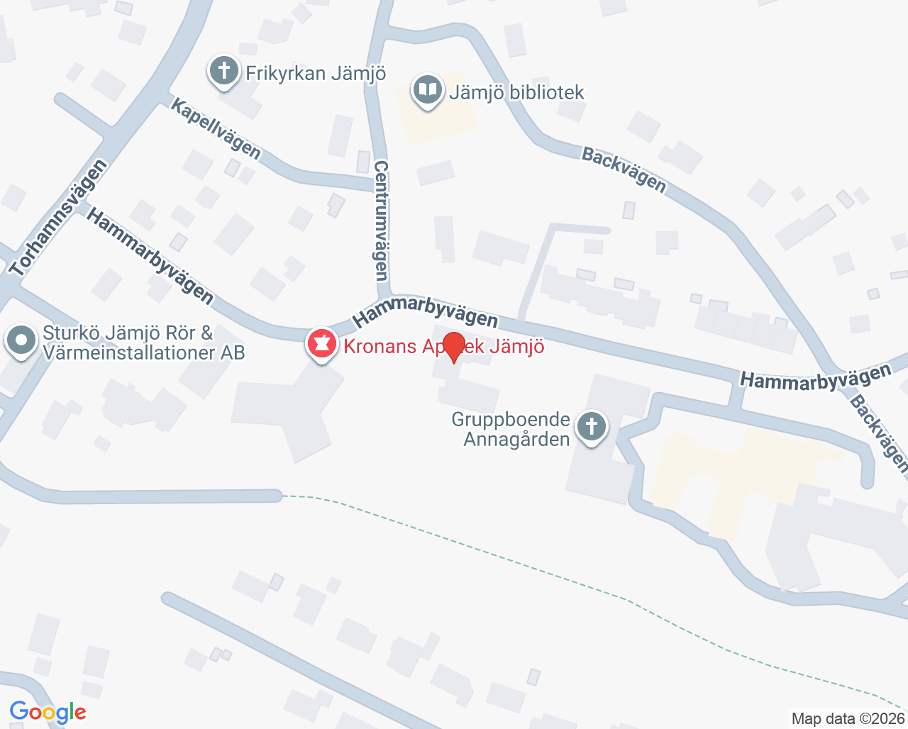Karta till Folktandvården Jämjö
