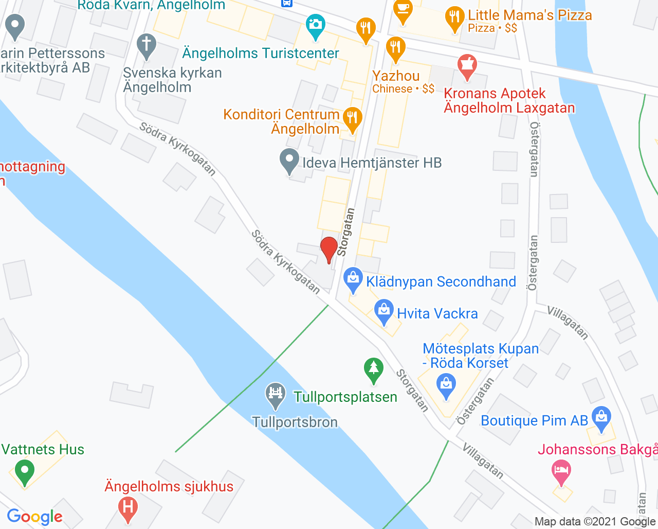 Karta till Psykoterapimottagning Mindflex Ängelholm