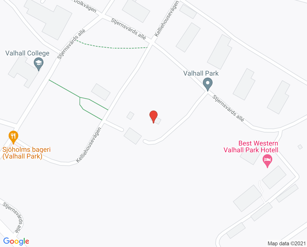 Karta till Skäldervikens Psykoterapi, Ängelholm