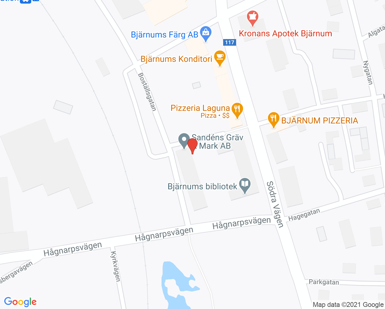 Karta till Bjärnums Tandvård, Bjärnum