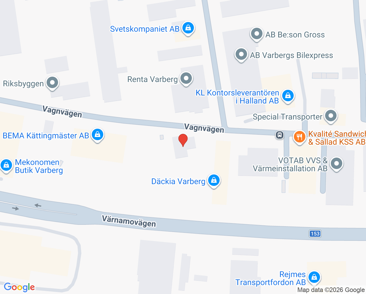 Karta till Centrum Norr, Varberg
