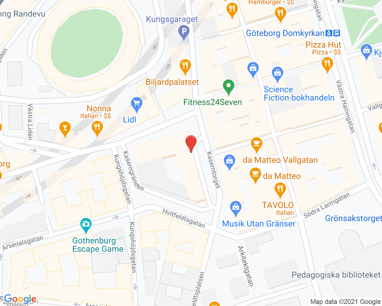 Karta till Mottagning sexuella övergrepp Pilen