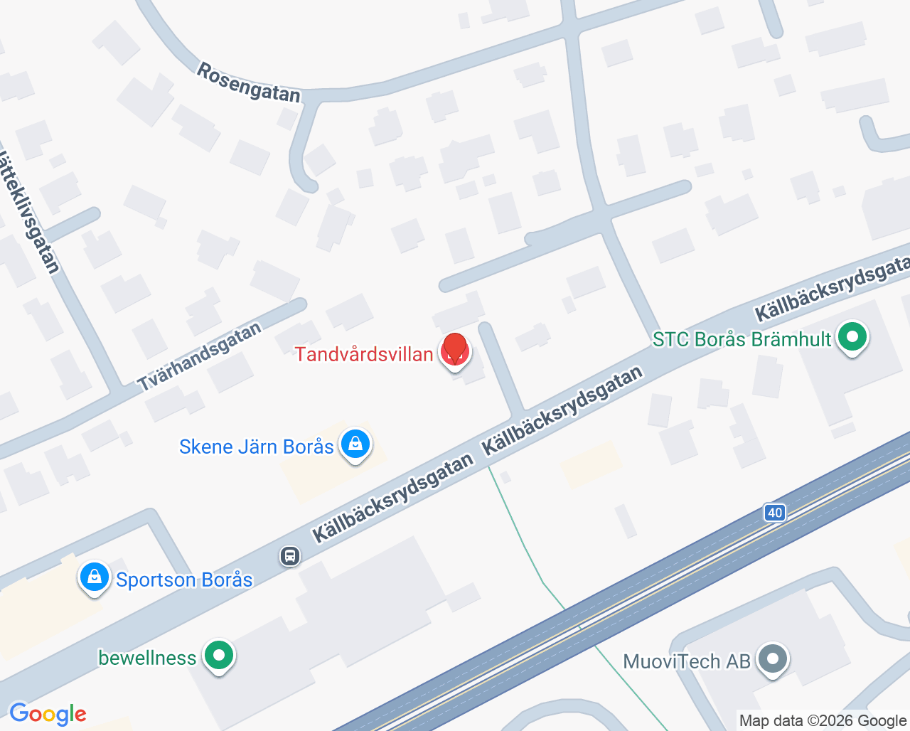 Karta till Roxadent AB