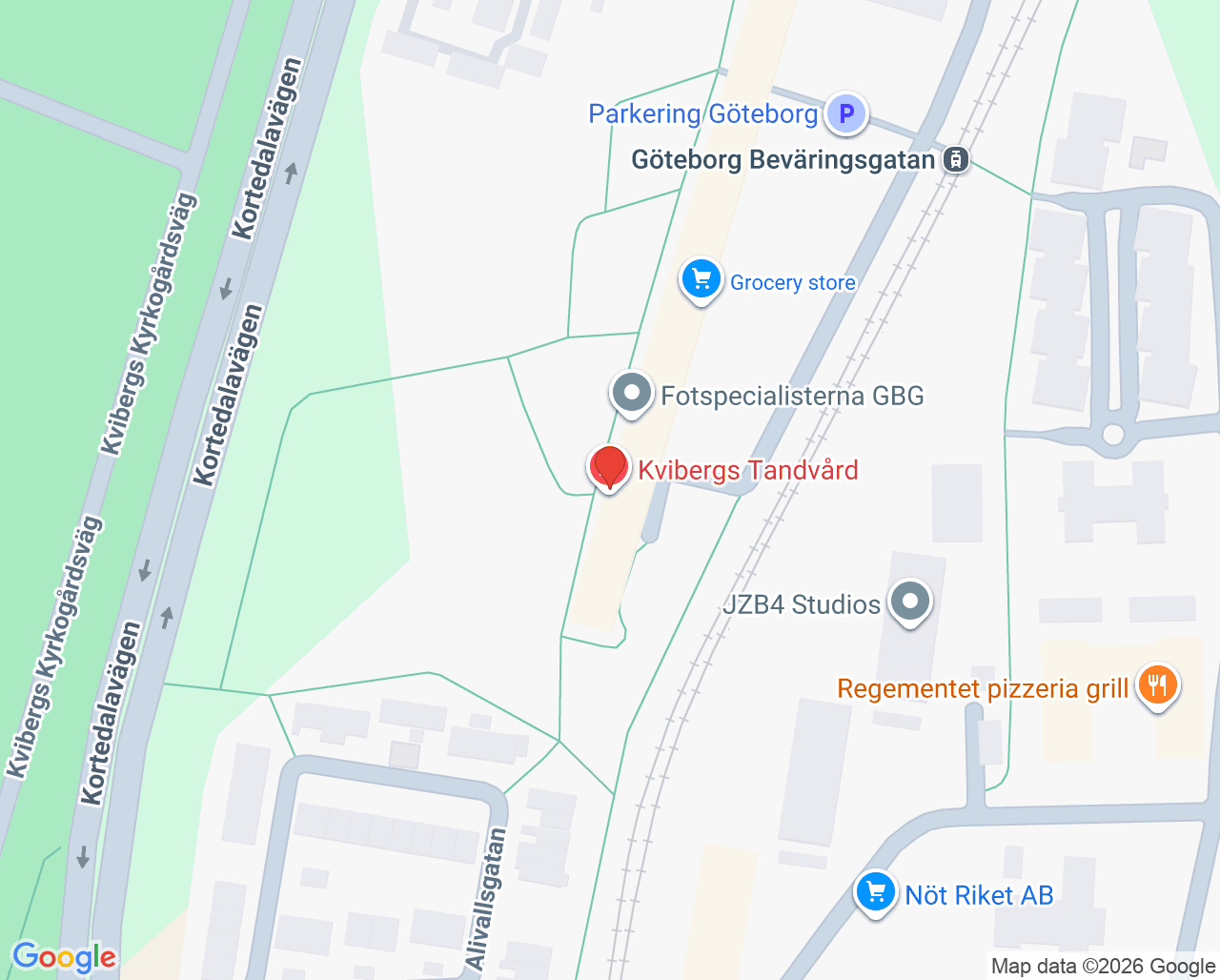 Karta till Kvibergs tandvård