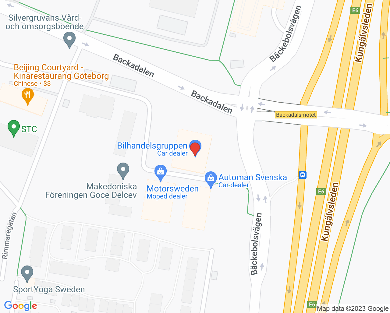 Karta till Närhälsan Hälsoenhet Hisingen, Göteborg