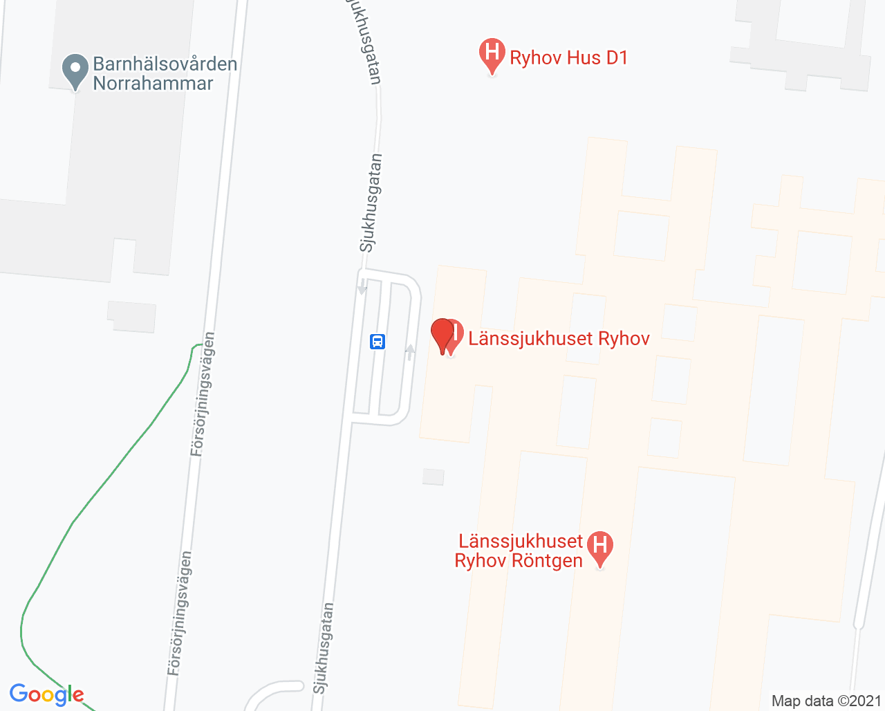 Karta till BB vårdenhet kvinnokliniken Länssjukhuset Ryhov