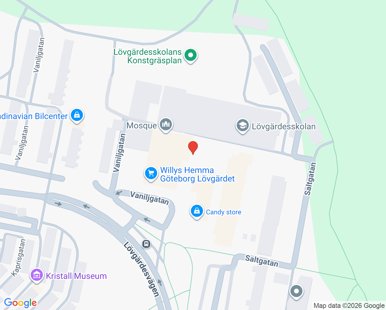 Karta till Lövgärdets Tandklinik