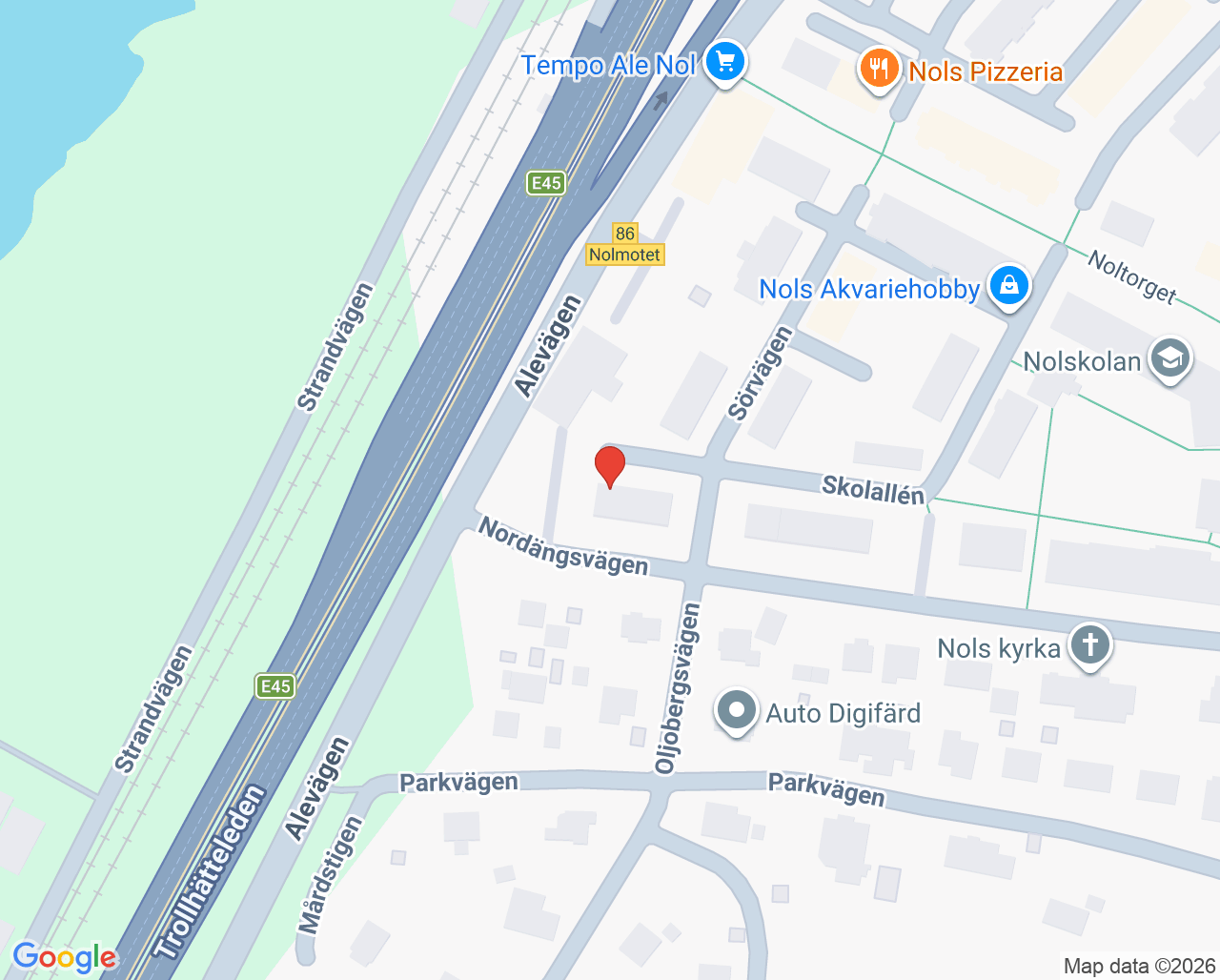 Karta till Tandfokus Nol, Nol