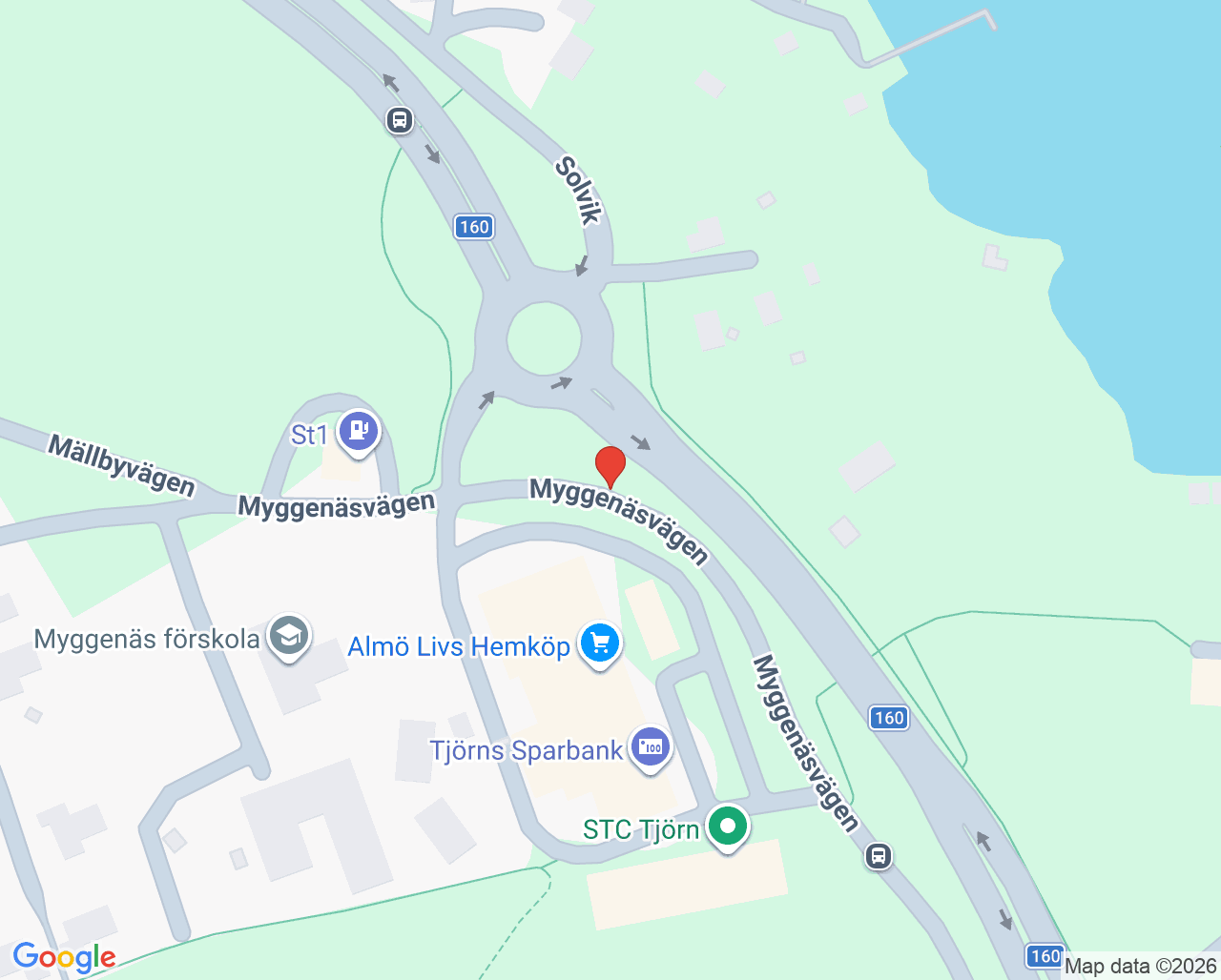 Karta till BVC Capio Vårdcentral Almö, Myggenäs