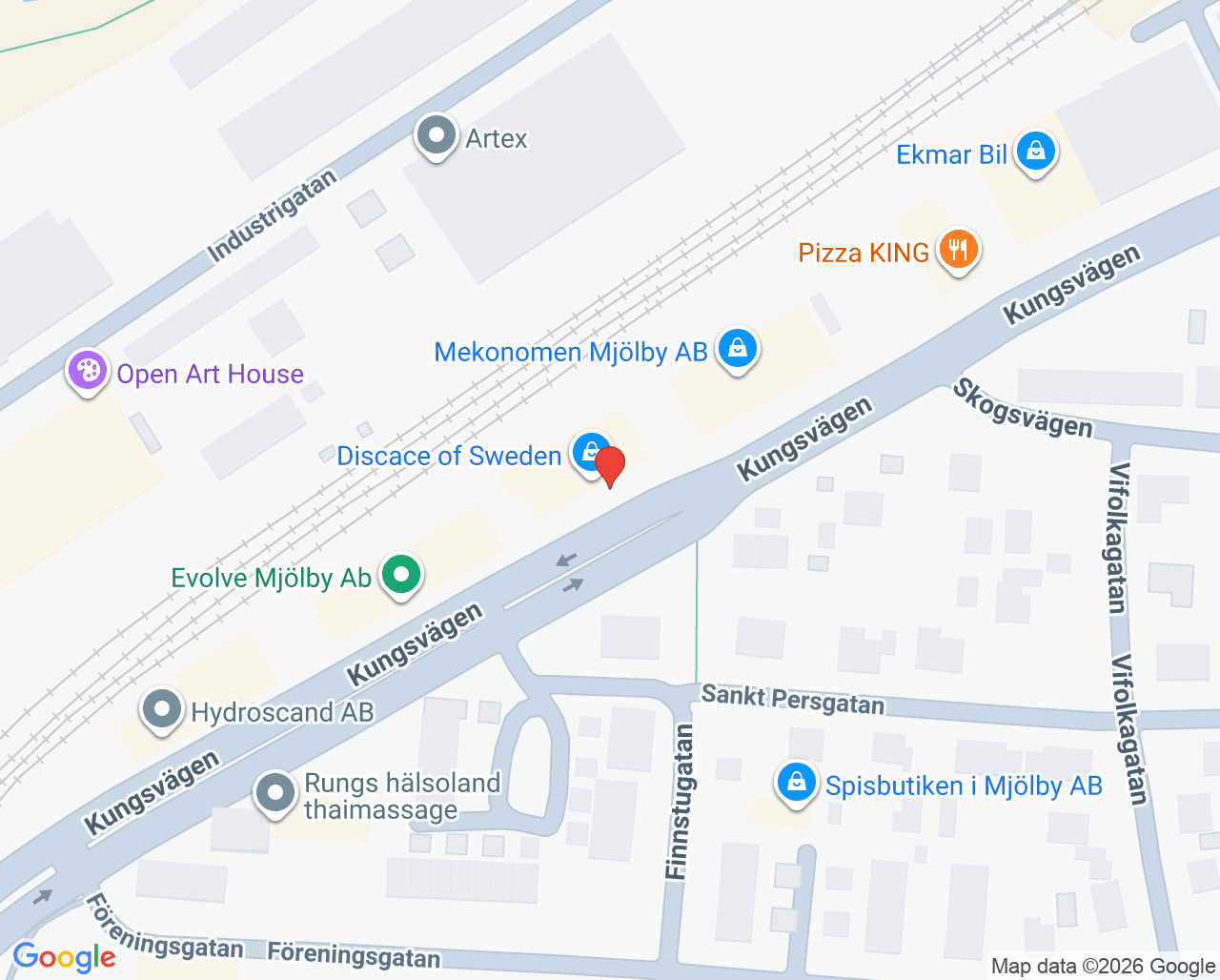 Karta till Samtalsmottagningen Mjölby, Adla Psykoterapi