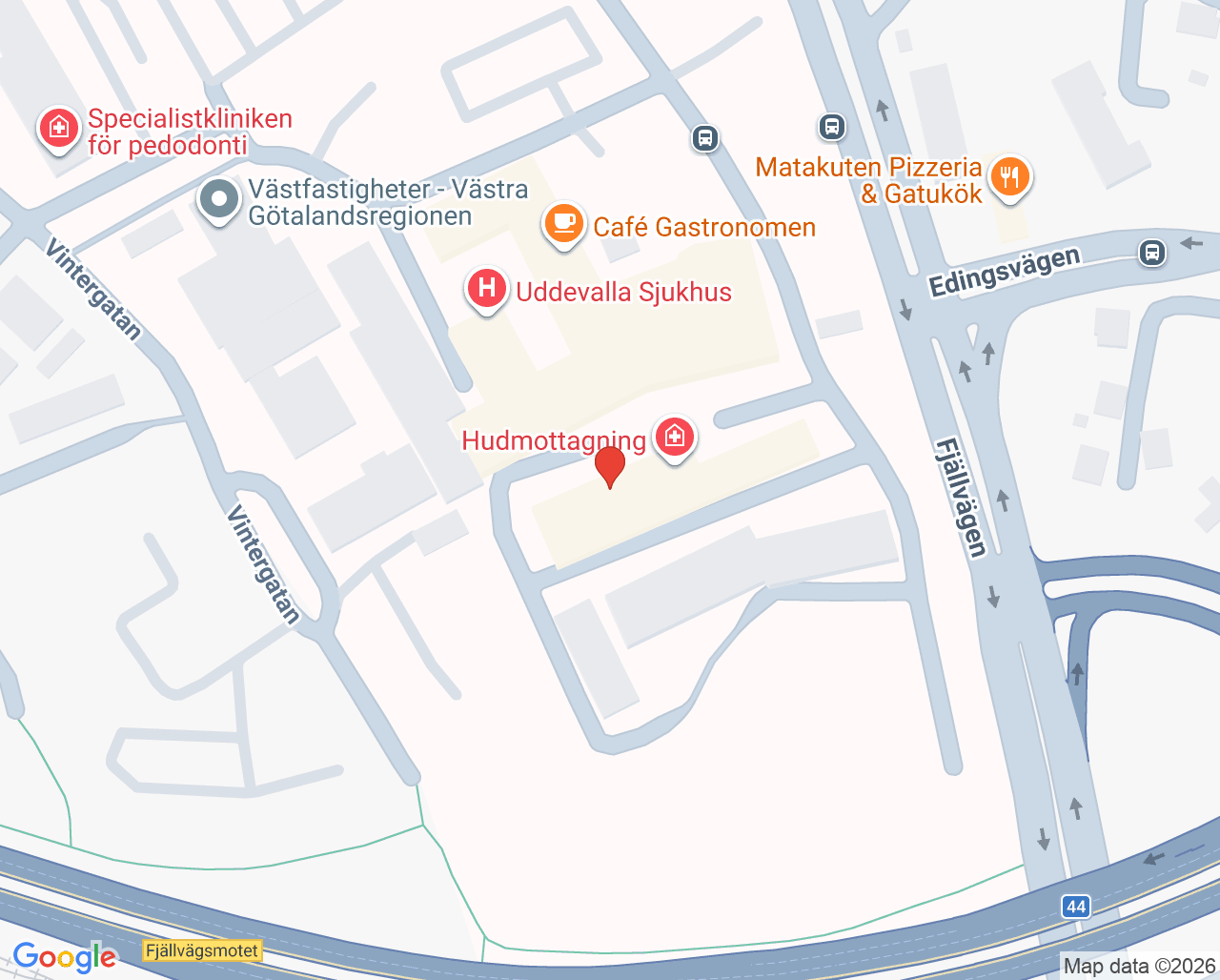 Karta till Uppvakning 3 Uddevalla sjukhus, Uddevalla