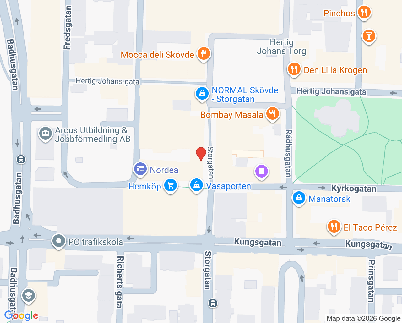 Karta till Utväg Skaraborg, Skövde