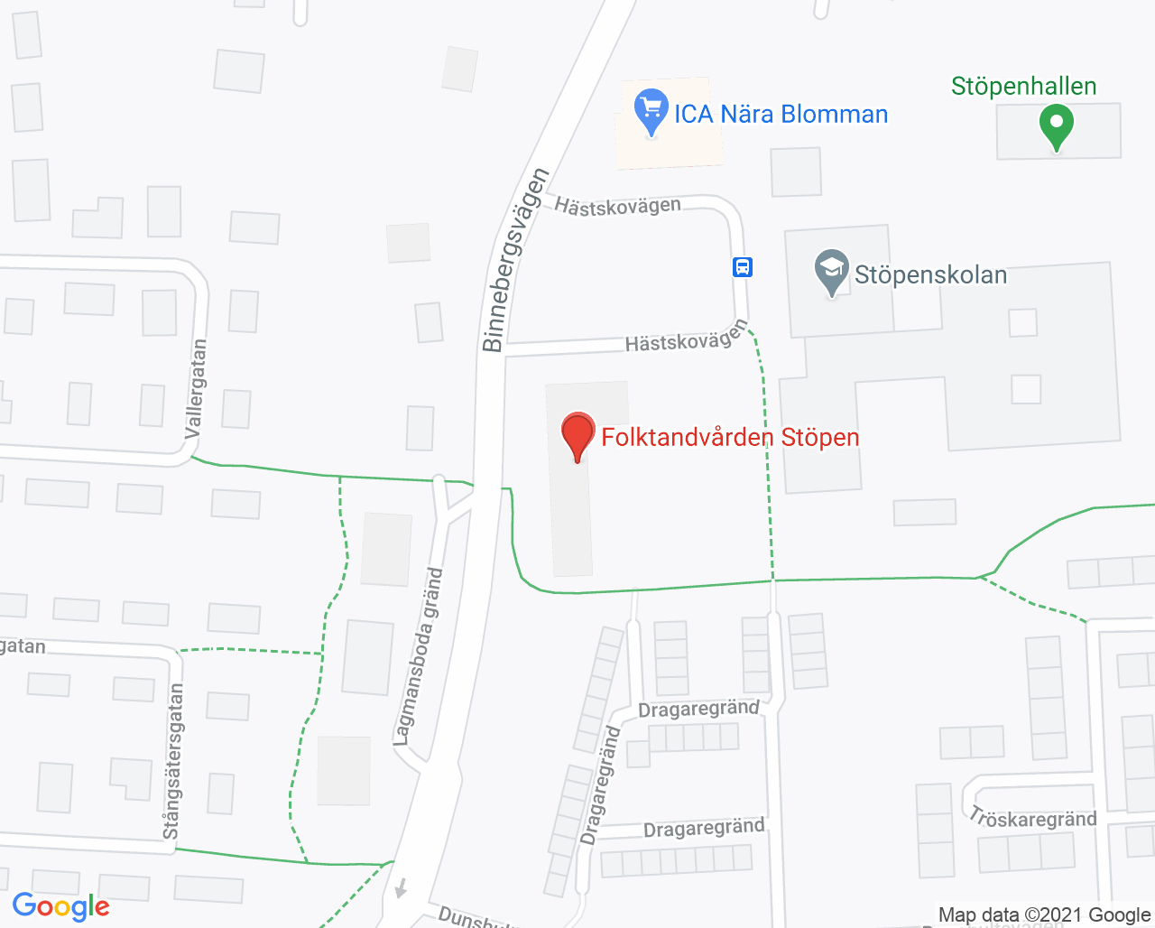 Karta till Folktandvården Stöpen Skövde, Skövde