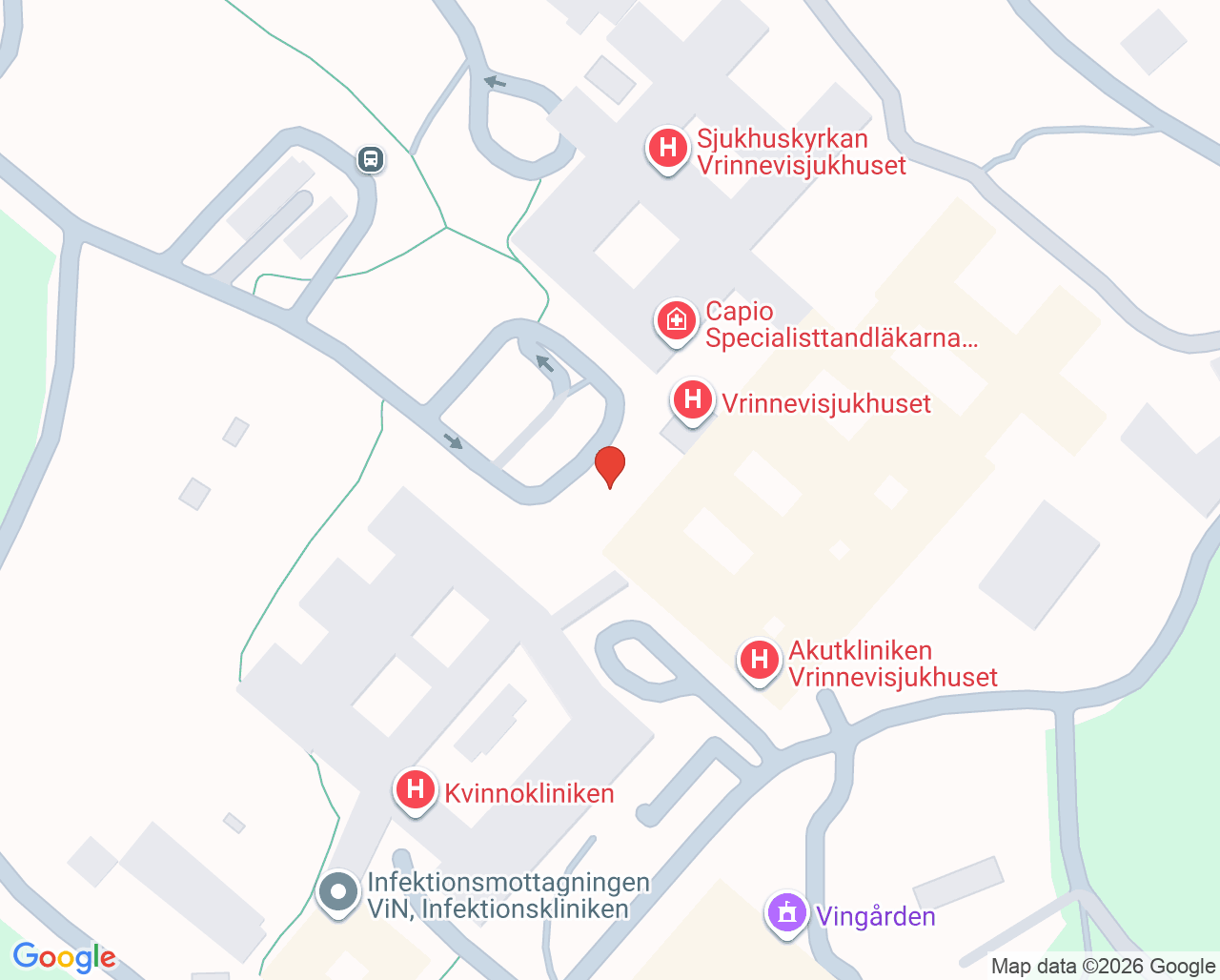 Karta till Urodynamisk utredningsenhet ViN, Urologiska kliniken