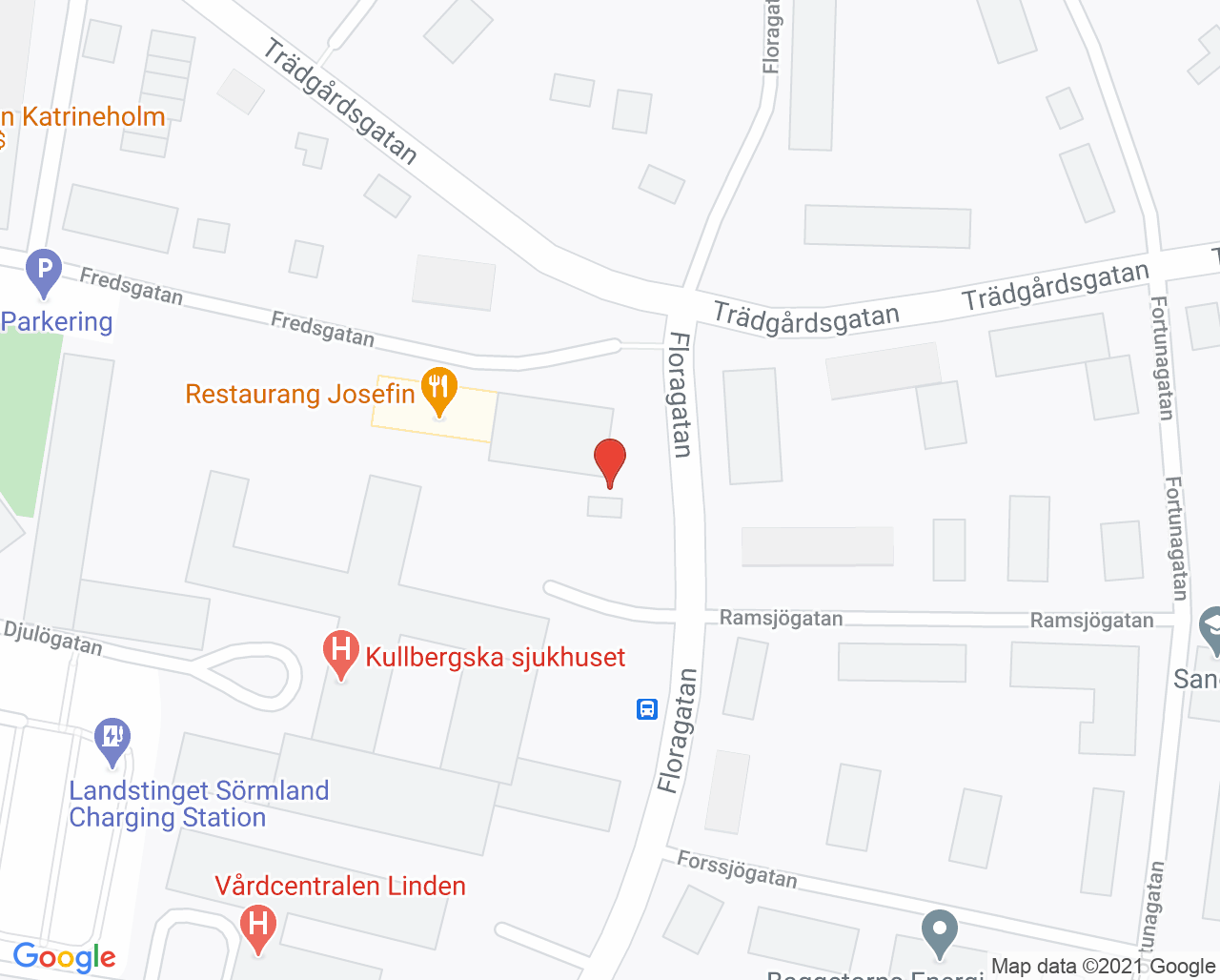 Karta till Medicinska intermediärvårdsavdelningen Kullbergska sjukhuset, Katrineholm