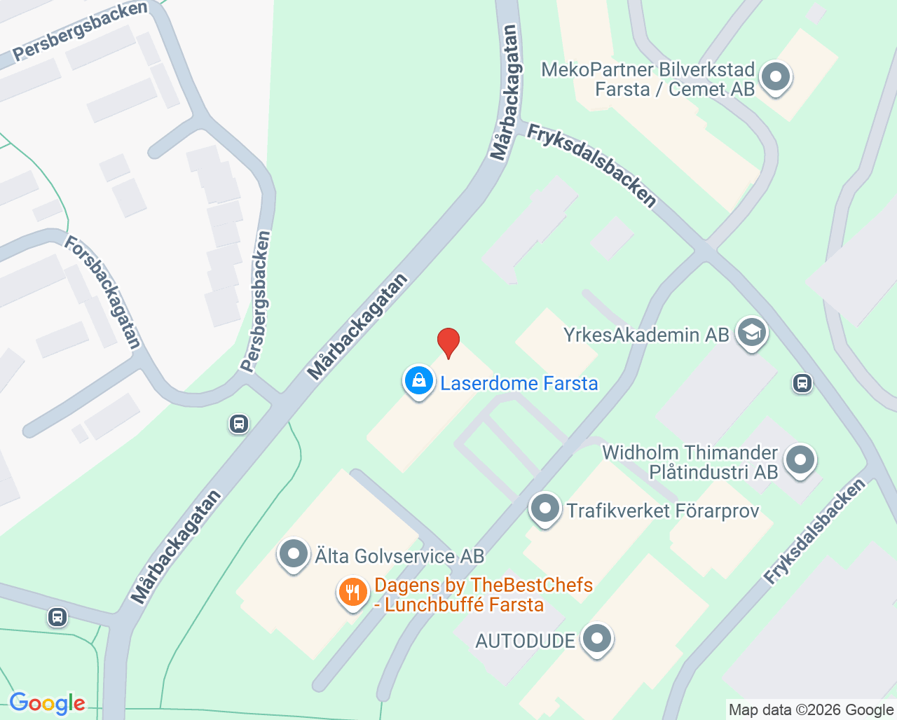 Karta till Aktiv Fysioterapi Södra Berit Flink spec sjg