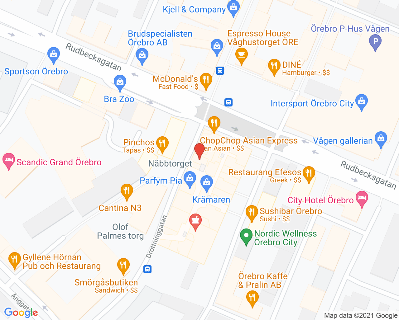 Karta till Smile Örebro Våghustorget