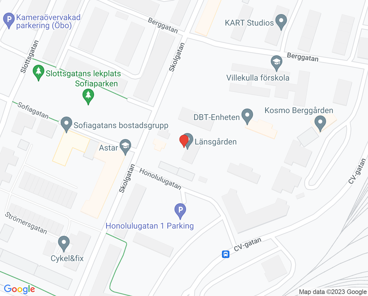 Karta till Folktandvården Sofia, Örebro