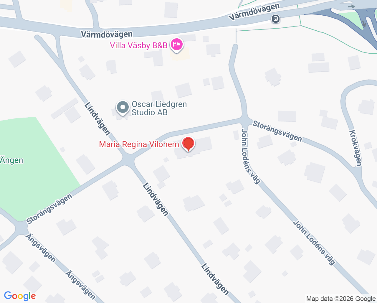 Karta till Maria Regina Hospice, Nacka