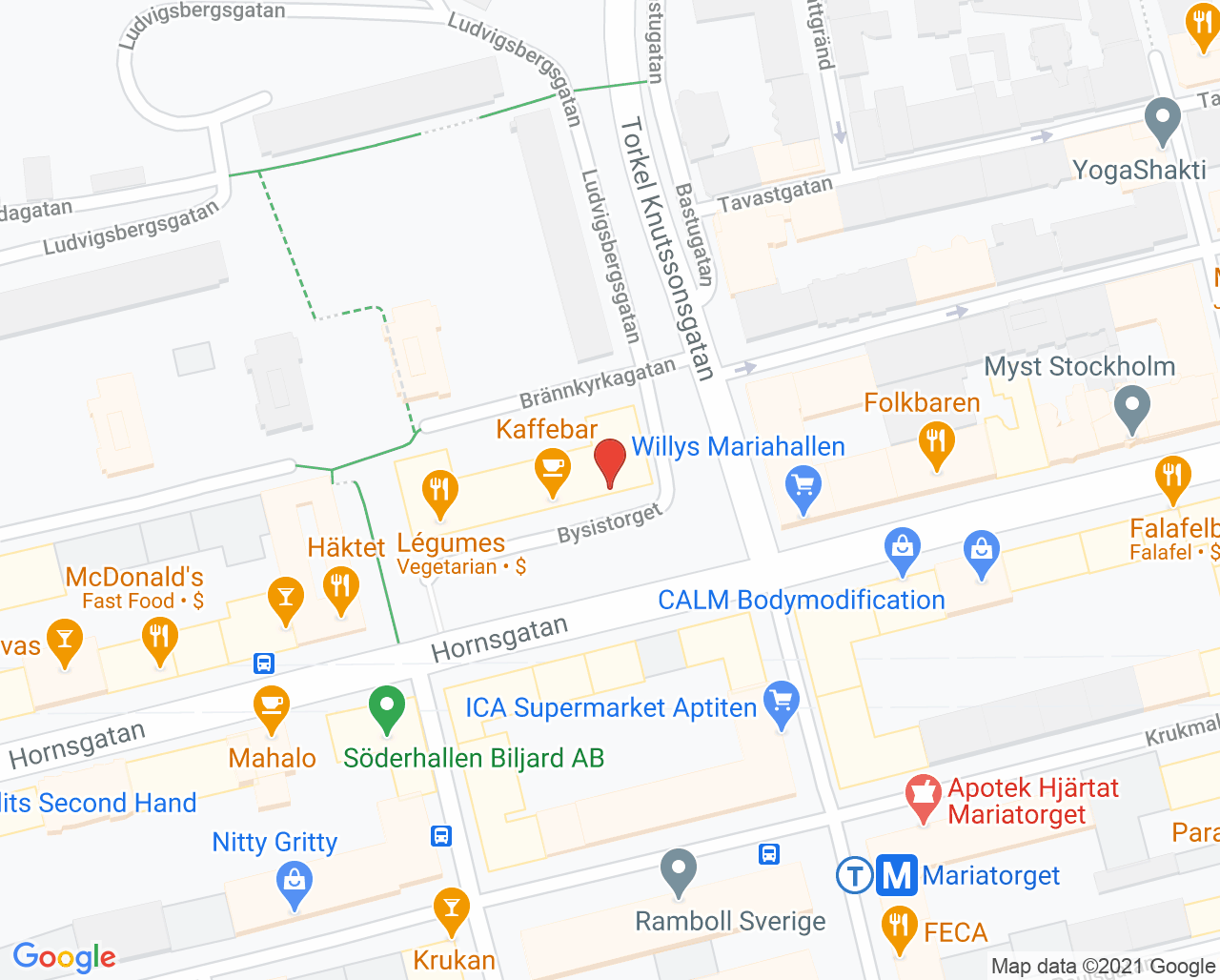 Karta till Bysistorget Tandvård