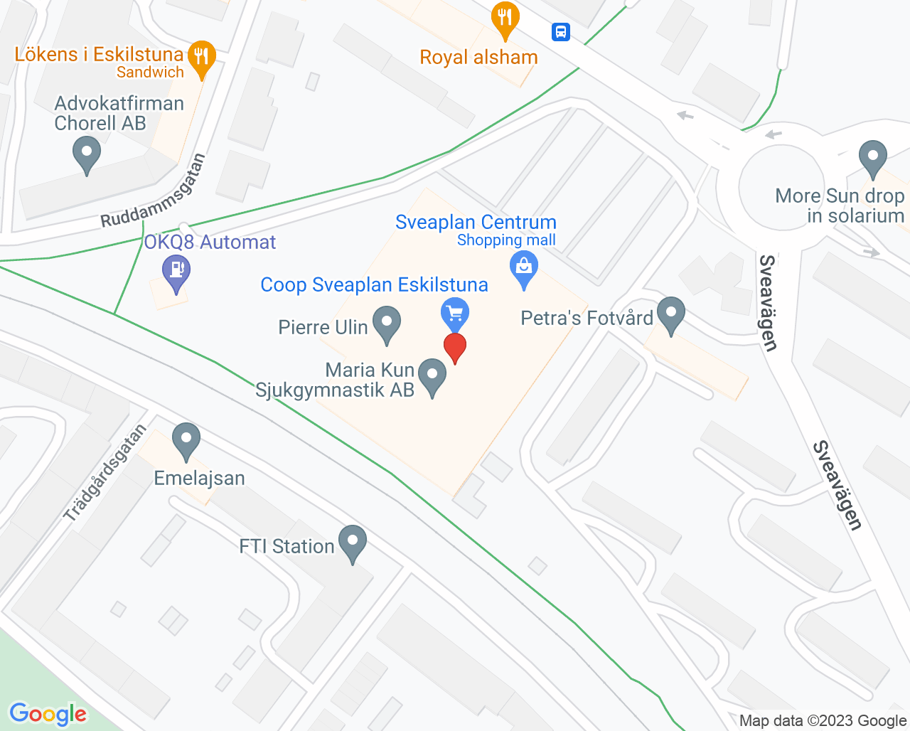 Karta till Pierre Ulin, Eskilstuna