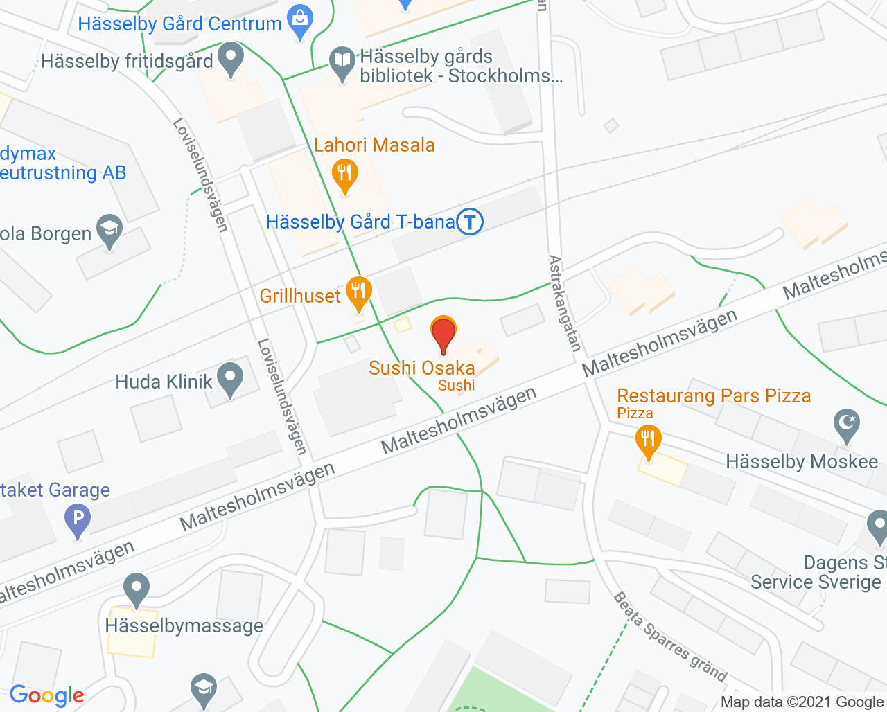 Karta till Tandläkare Beata Dec, Hässelby/Vällingby