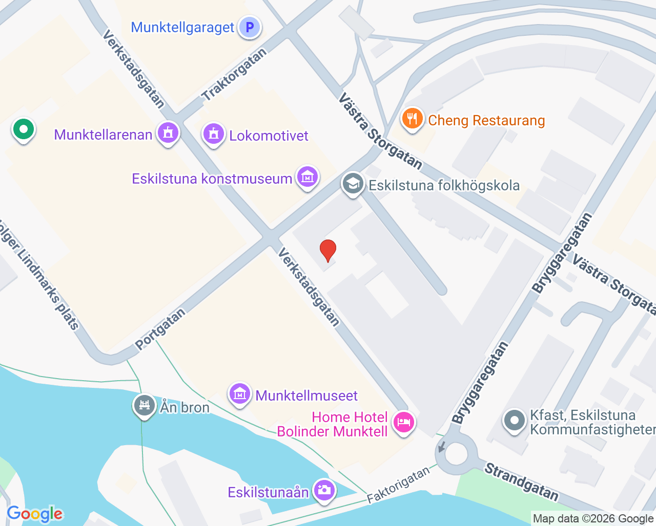 Karta till Utbildningsverksamhet - kval legitimationsgrundande utb i vården, Eskilstuna