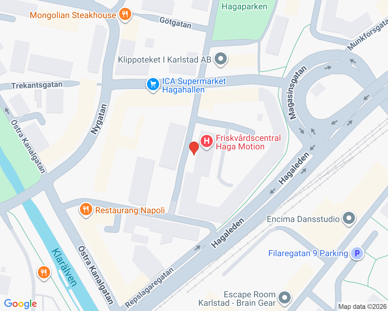 Karta till Oral protetikklinik Karlstad