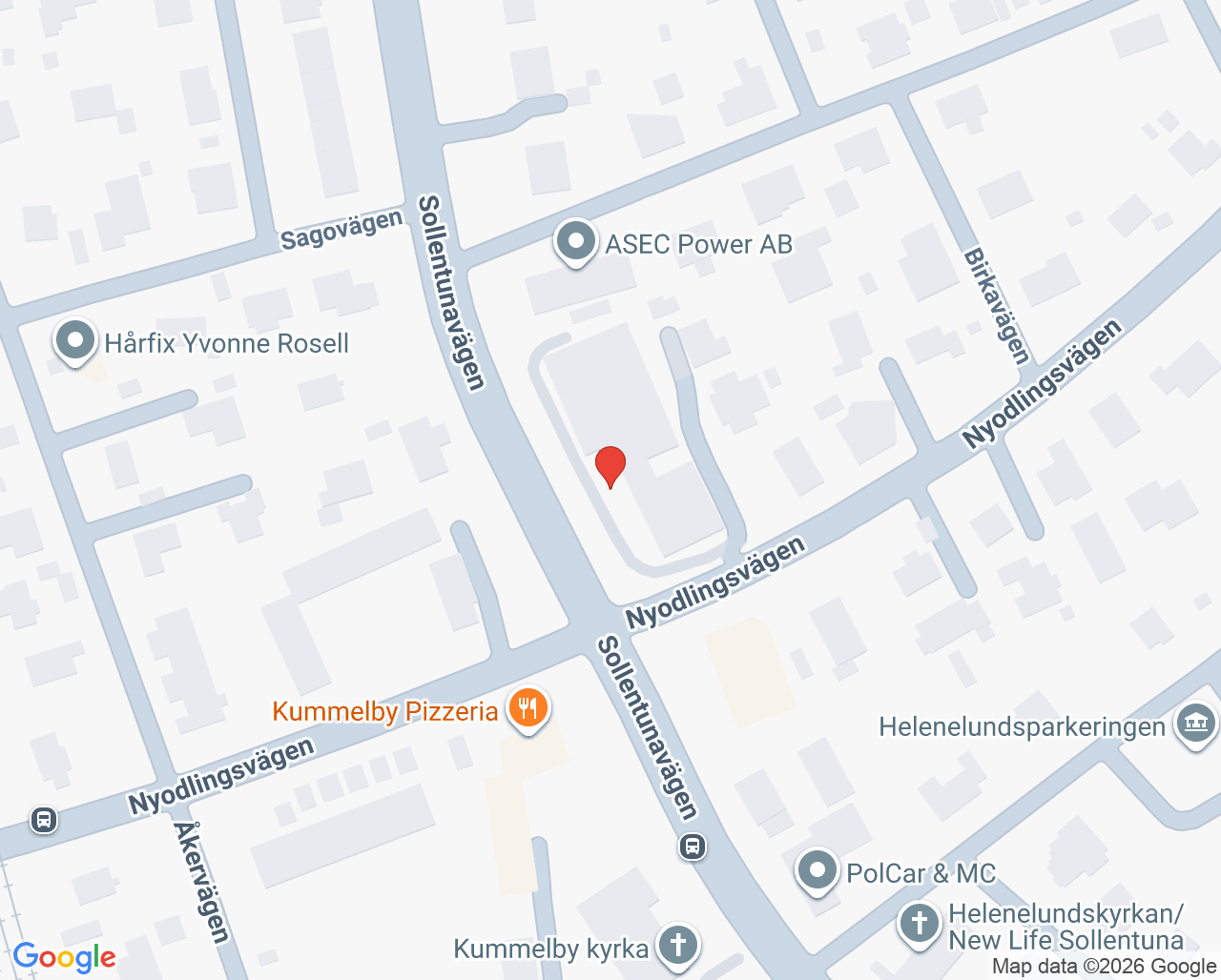 Karta till Journalarkiv och tjänster, Psykiatri Nordväst