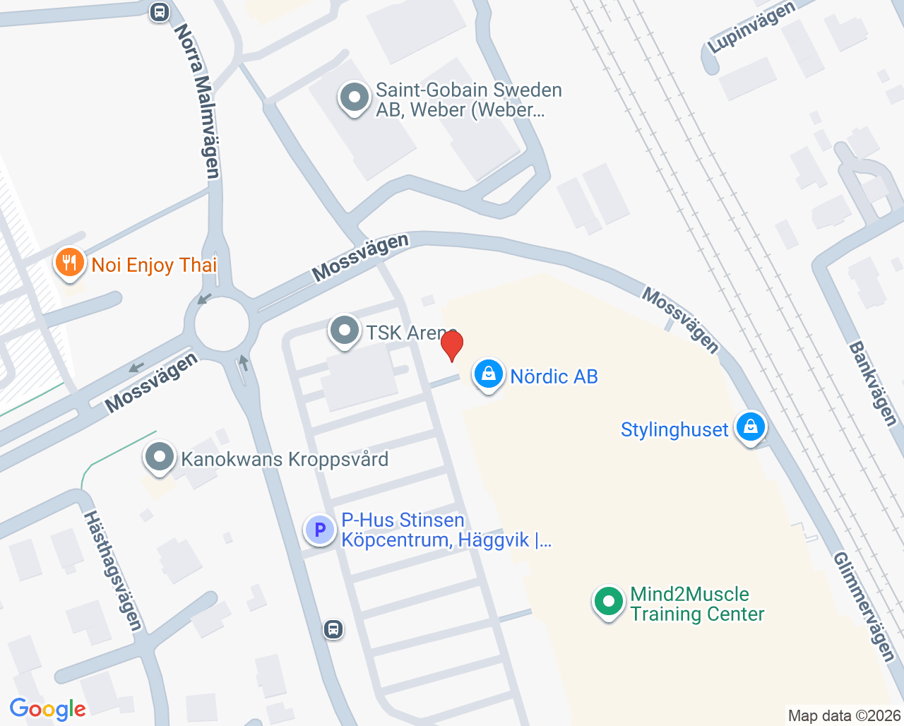Karta till LÅ Hälsoinvest AB - Åsa Westermark, Fd. Stinsen köpcenter i Sollentuna