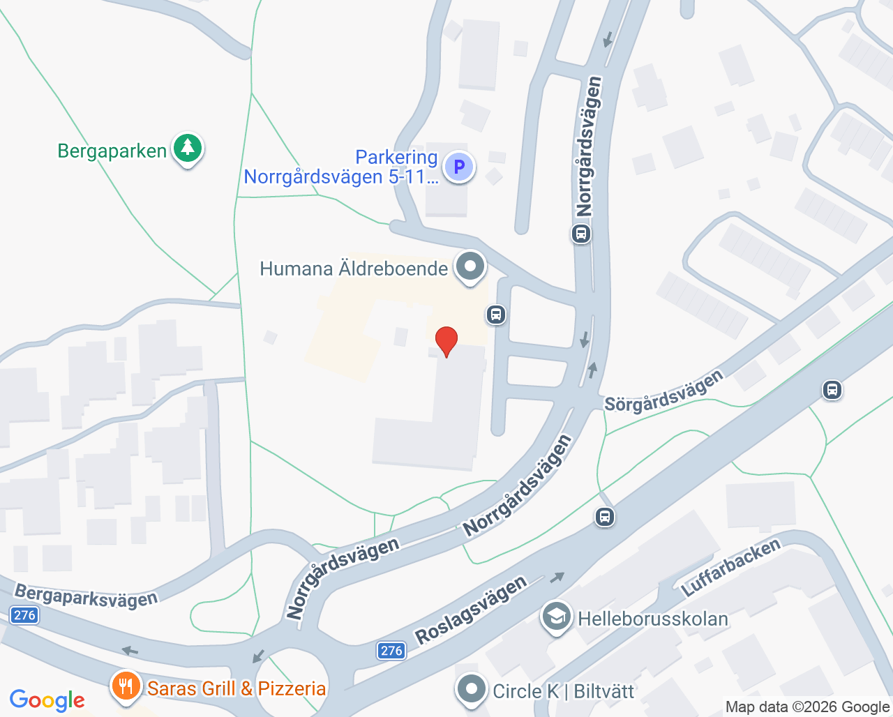 Karta till Åse-Maries Fotvård, Österåker