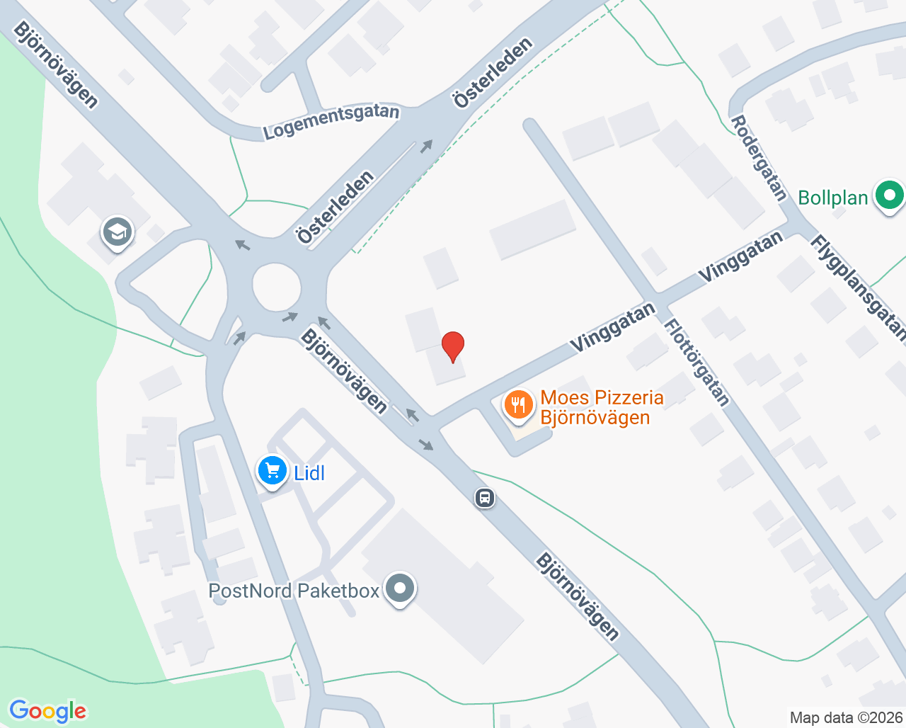 Karta till Marie Olssons Fotvård