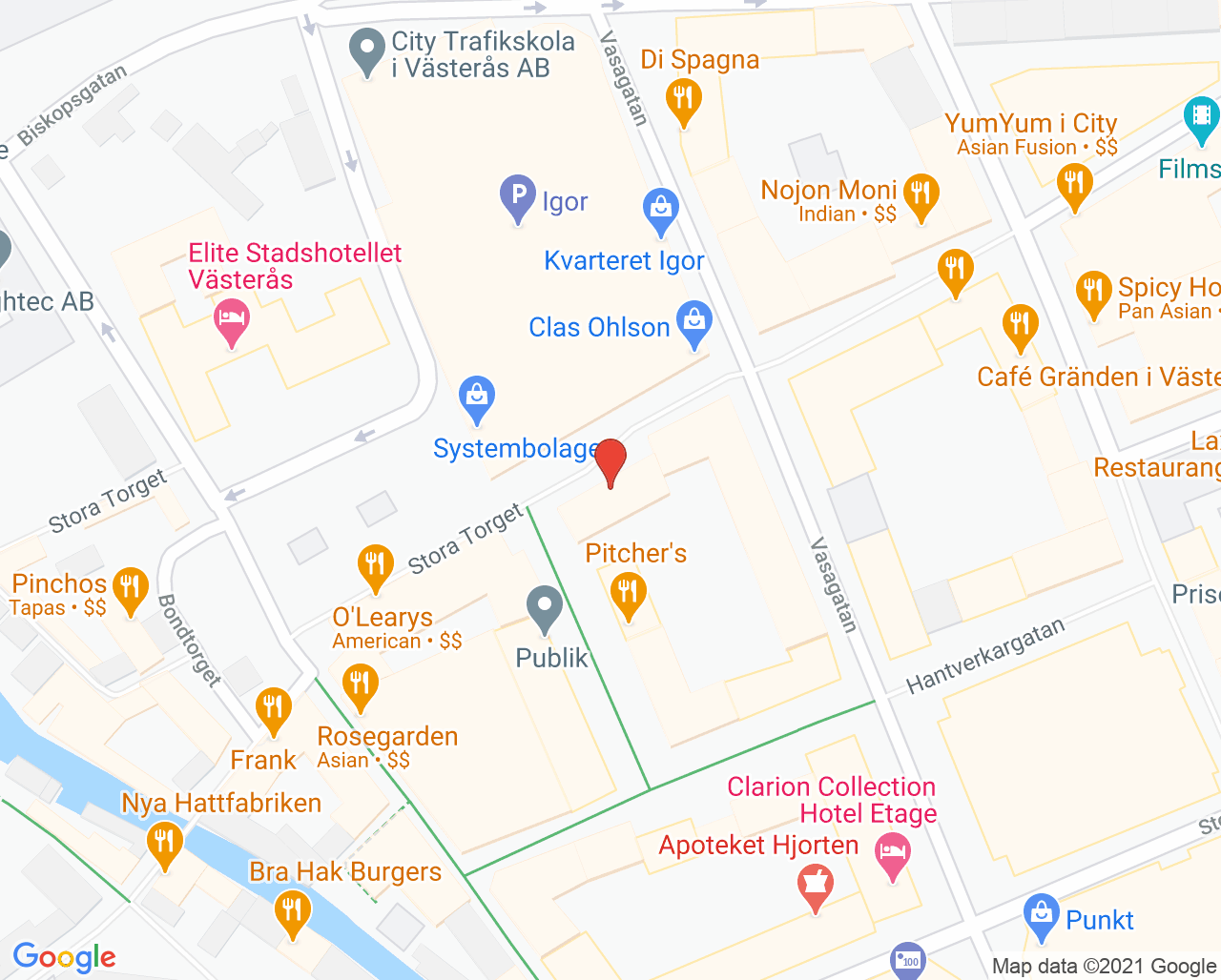Karta till Västerås Tandhälsa AB