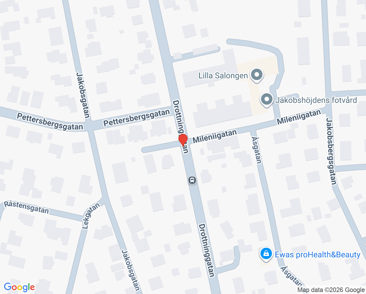 Karta till Gunvors Fotvård