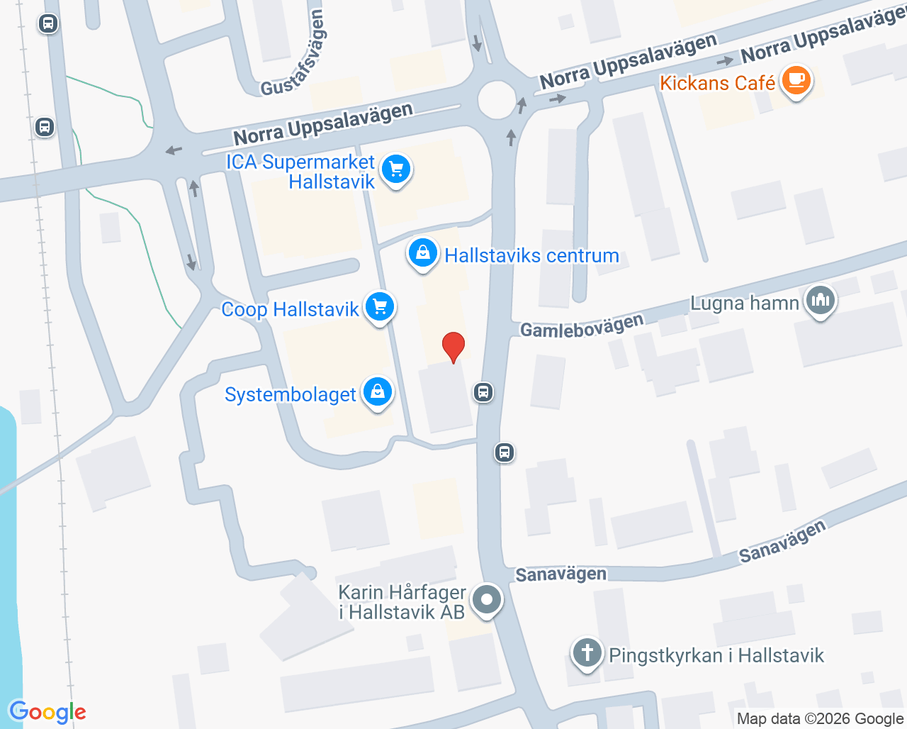 Karta till Distriktstandvården Hallstavik