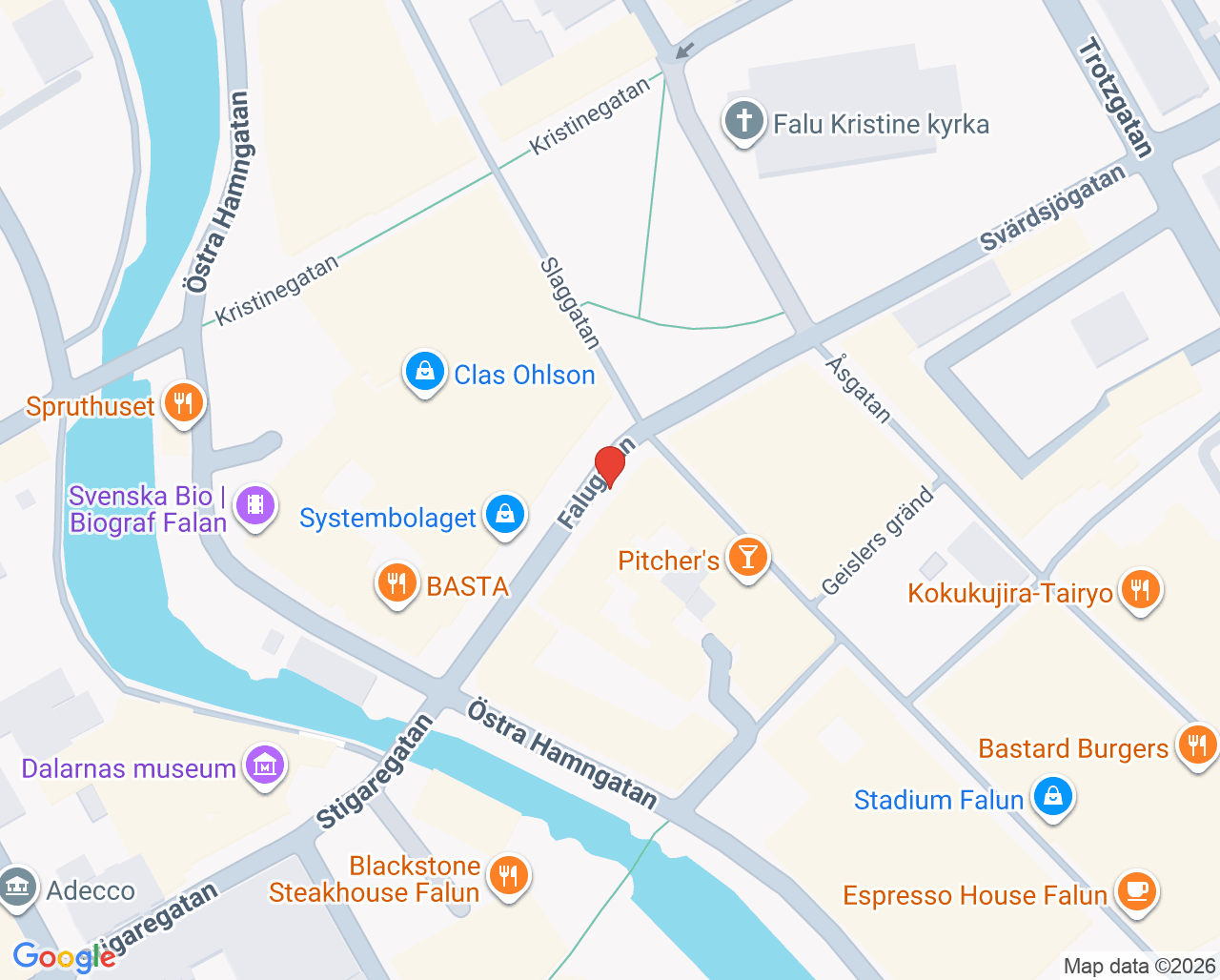 Karta till Synsam Hörsel Falun