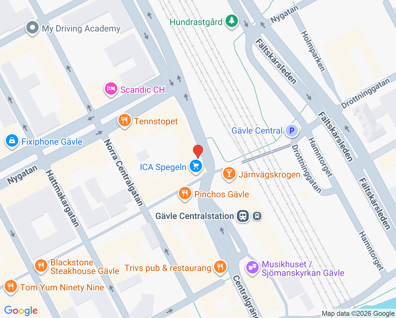 Karta till Mauds Fotvård