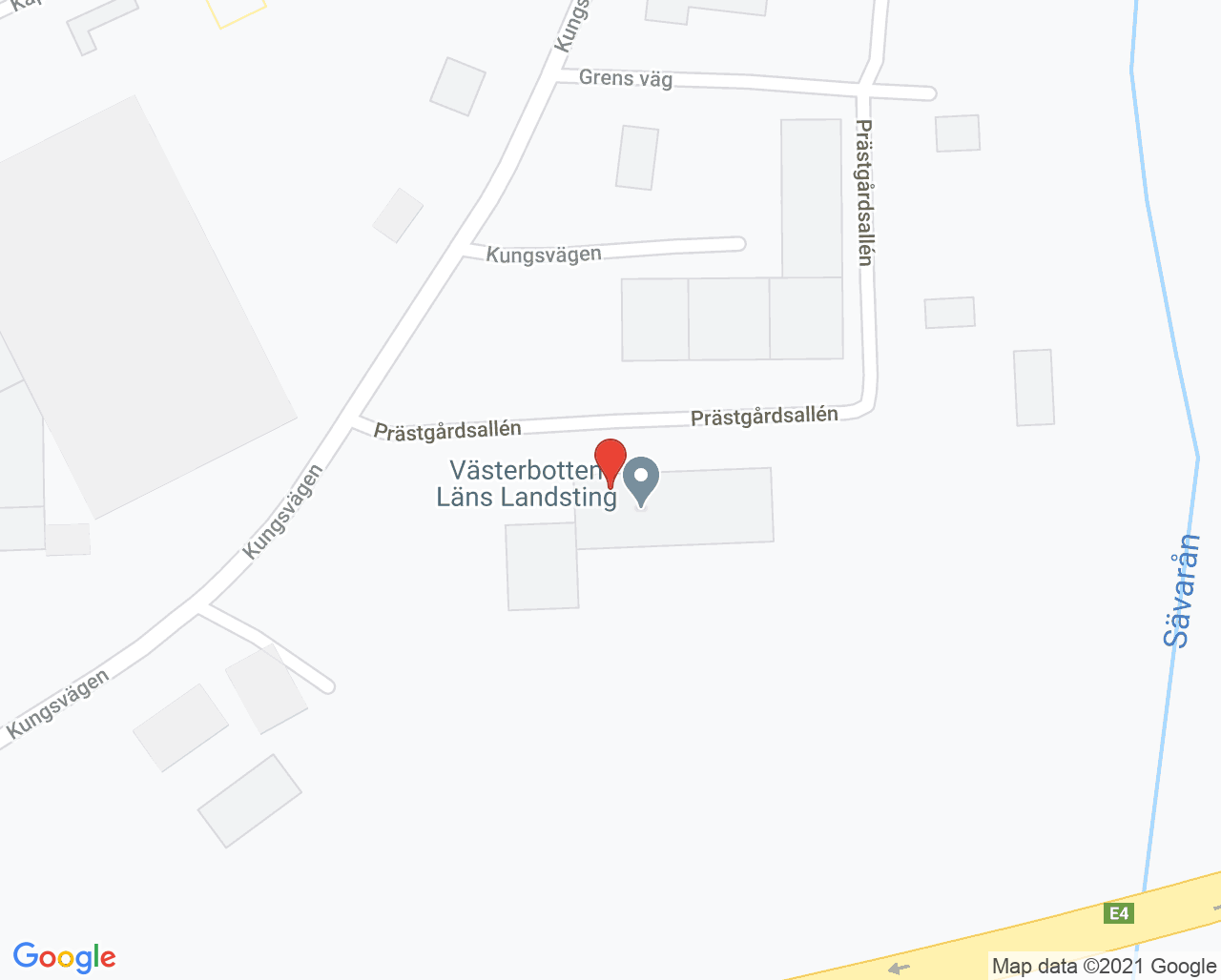 Karta till Barnhälsovård Sävar hälsocentral
