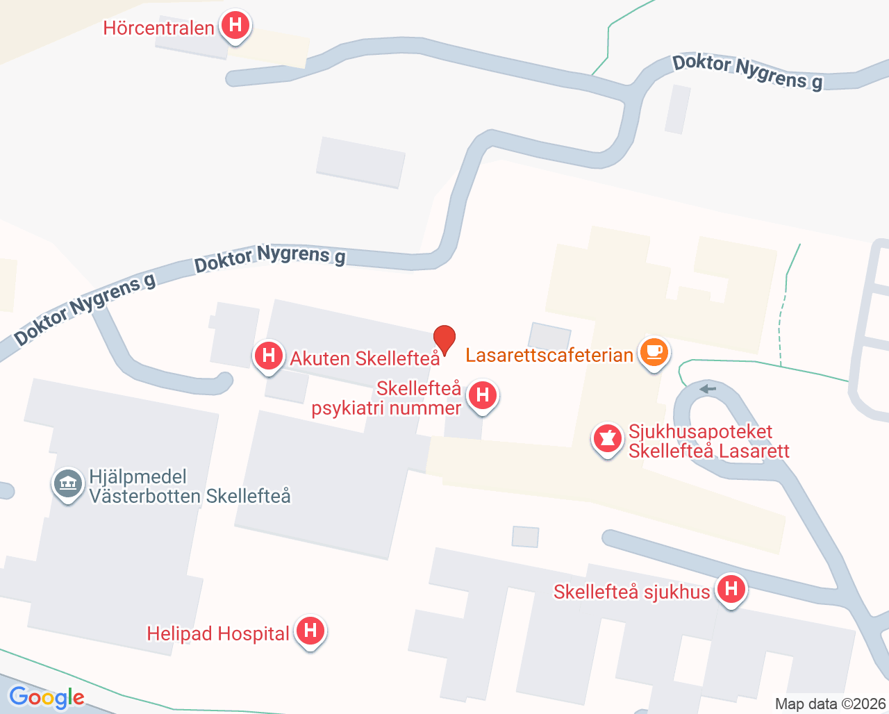 Karta till Förlossning Skellefteå