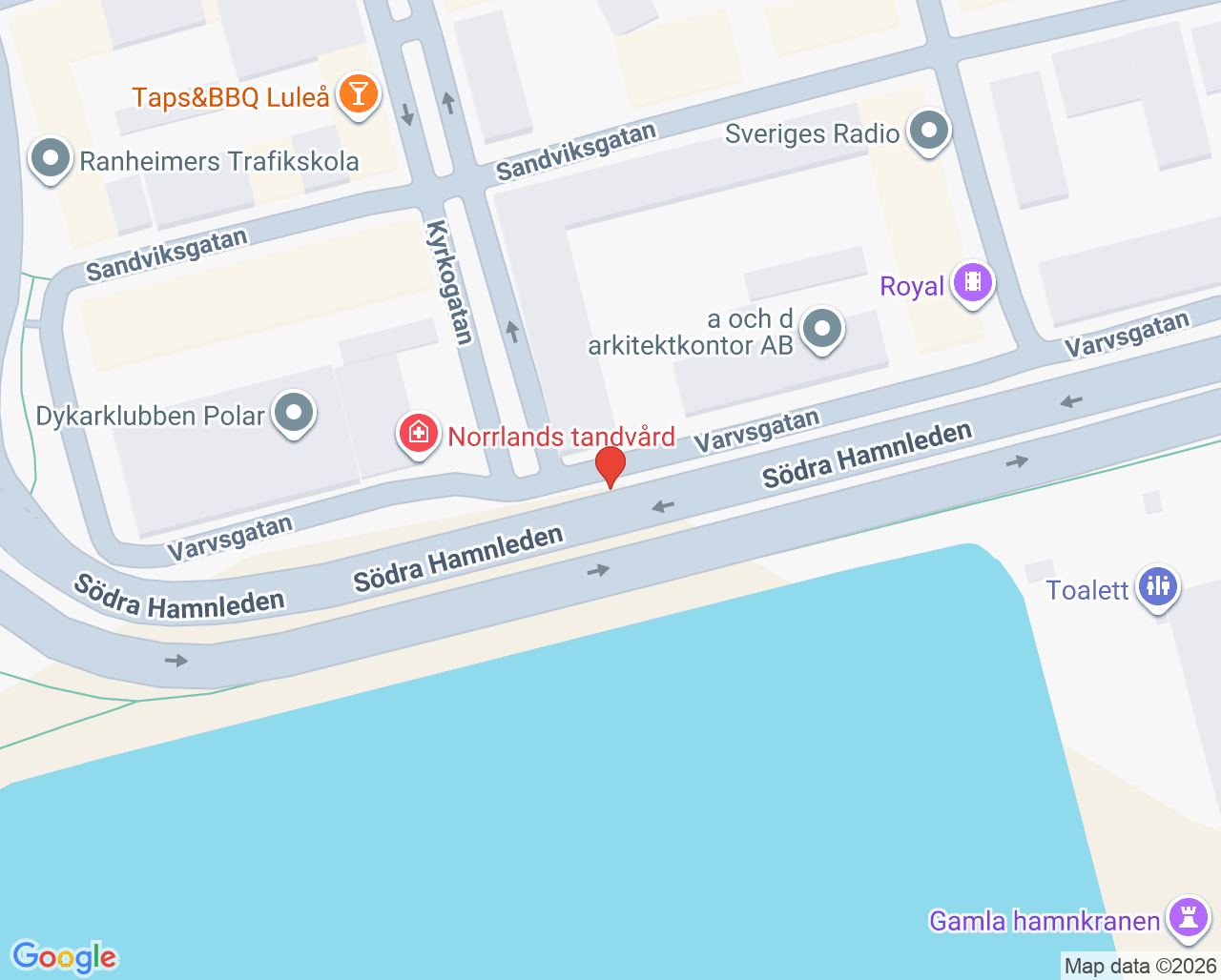 Karta till Norrlands tandvård