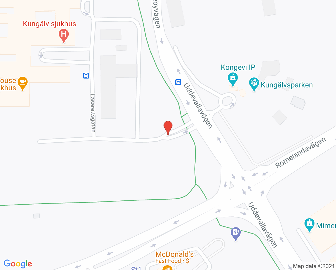 Karta till Kirurgisk akutvårdsavdelning  1 - KAVA Kungälv, Kungälv
