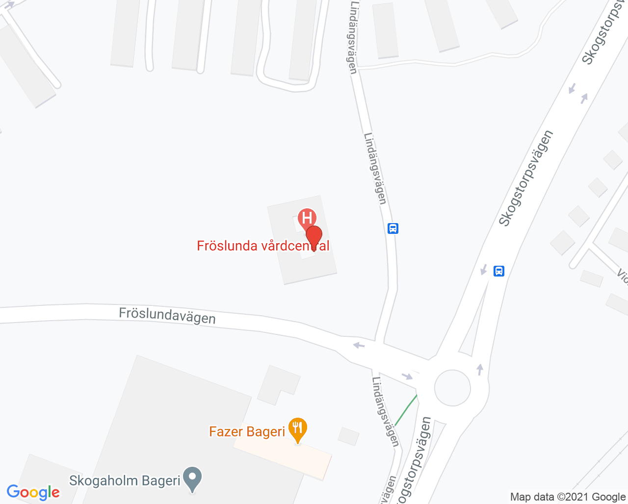 Karta till Hjärtsviktsteamet Vårdcentralen Fröslunda Eskilstuna, Eskilstuna