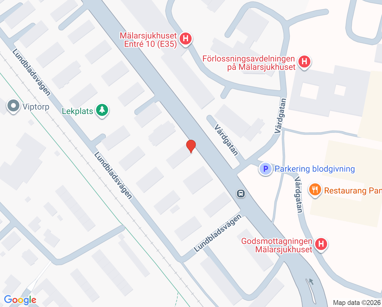 Karta till Personalenheten inom Smittskydd-Vårdhygien, Eskilstuna