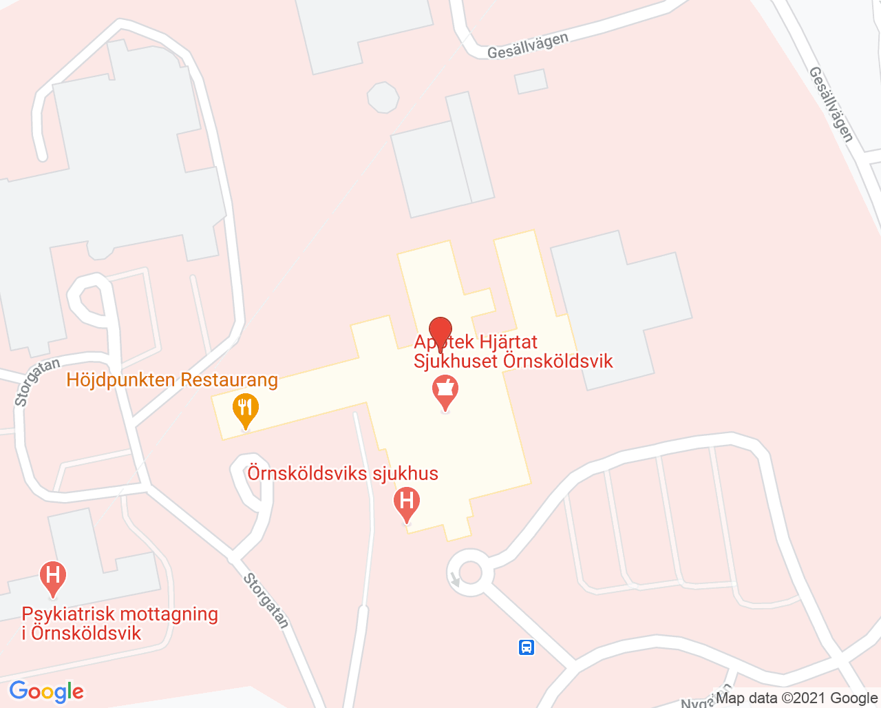 Karta till Teknisk hörselvård Örnsköldsvik